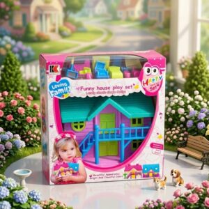 Toy Villa With Furniture Set